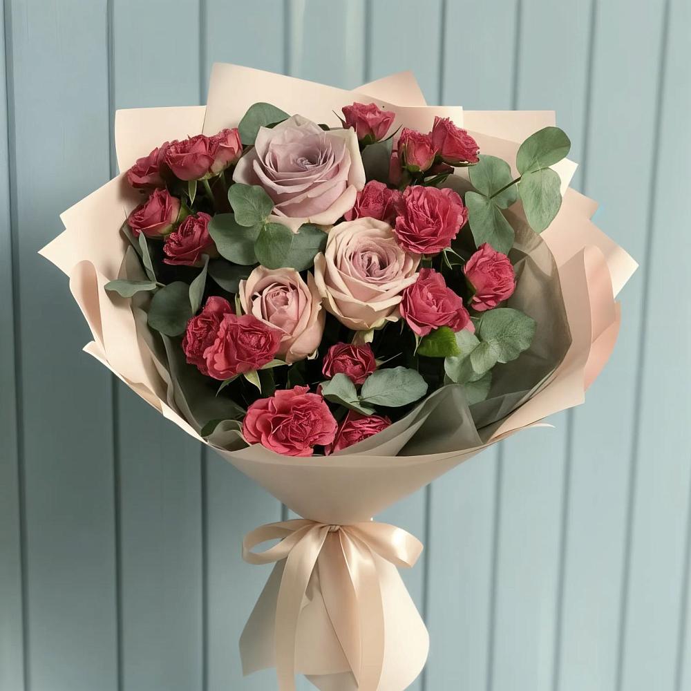 Букет цветов из: Гвоздики и Розы в Шарыпово