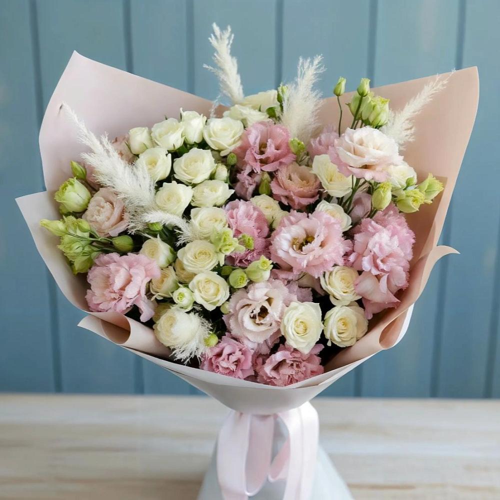 Букет цветов из: Альстромерии и Розы в Шарыпово