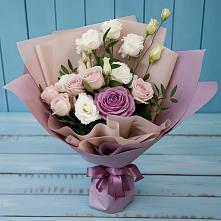 Букет цветов из:  Розы и Лизиантусы в Шарыпово