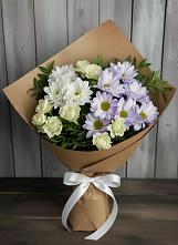 Букет цветов из:  Хризантемы и Розы в Шарыпово