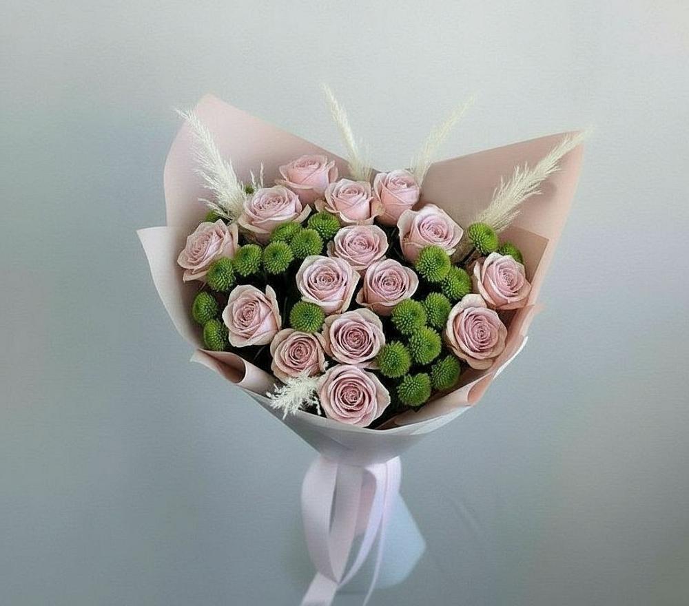 Букет цветов из: Розы и Хризантемы в Шарыпово