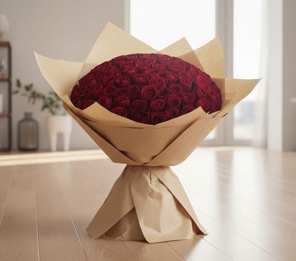 Букет 101 Красная роза в Шарыпово