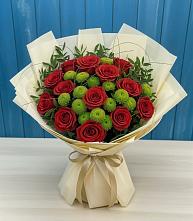 Букет цветов из:  Розы и Хризантемы #REPLACE_PRED# Шарыпово